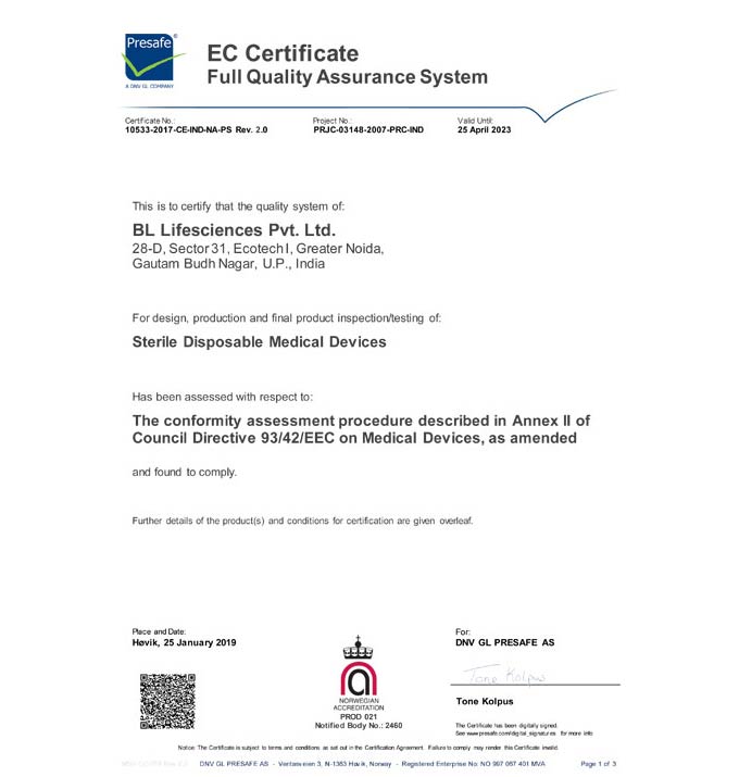 CE Certificate CVC