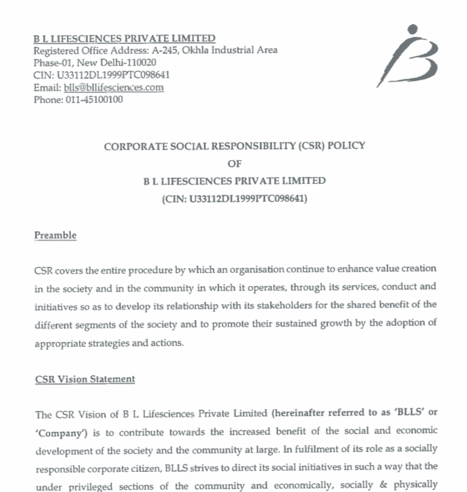 CSR Policy